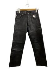 画像：ボトム/73/レザー/BLK/無地