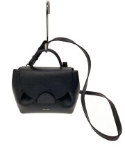 画像：ショルダーバッグ/レザー/BLK/無地