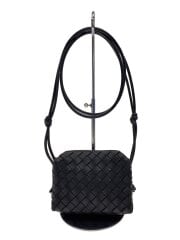 画像：ショルダーバッグ/レザー/BLK/無地