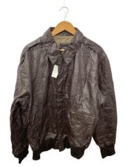 画像：レザージャケット・ブルゾン/XL/レザー/BRW