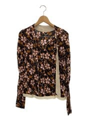 画像：長袖ブラウス/38/ポリエステル/マルチカラー/花柄/CAMA0425OG