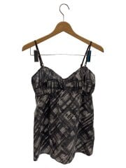 画像：キャミソール・タンクトップ/3/コットン/GRY/総柄