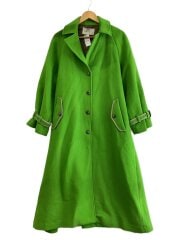 画像：EMMA LIMBER/フレアトレンチコート/FREE/ウール/GRN/無地