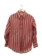 画像：70s/Donegal/ネイティブ柄長袖シャツ/M/コットン/RED