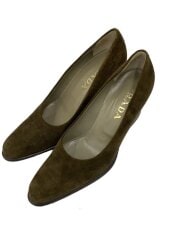 画像：パンプス/37.5/KHK/スウェード