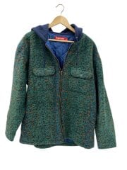 画像：23AW/Fleece Zip Up Hooded Shirt/L/ポリエステル/GRN/レオパード