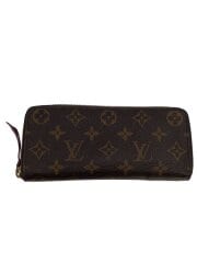 画像：ポルト・フォイユ・クレマンス_モノグラム・キャンバス_フューシャ/PVC/BRW/レディース