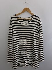 画像：長袖Tシャツ/3/コットン/ホワイト/ボーダー/HN-T04-075