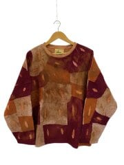 画像：GLASS CYPRESS/24AW/DISTRESSED CREWNECK/パッチワーク刺繍プルオーバー