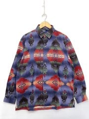 画像：90s/CHAMBERS/Native Pattern L/S Shirts/ネイティブ柄シャツ/L/フェード