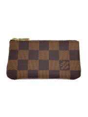 画像：ポシェット・クレ_ダミエ・エベヌ/PVC/BRW/総柄/レディース