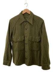 画像：ウールフィールドシャツ/M/ウール/KHK