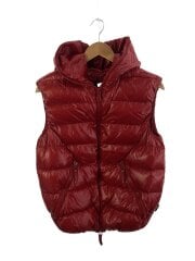画像：ダウンベスト/50/ポリエステル/RED/無地