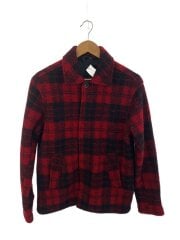 画像：ジャケット/S/ポリエステル/RED/チェック
