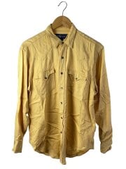 画像：90s/レーヨンウエスタンシャツ/長袖シャツ/S/レーヨン/YLW