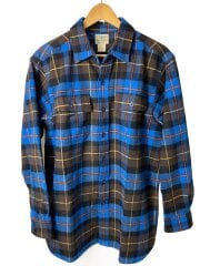 画像：ネルシャツ/M/コットン/NVY/チェック/65808