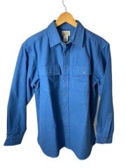 画像：ネルシャツ/M/コットン/BLU