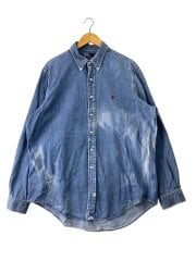 画像：長袖シャツ/XL/コットン/BLU//