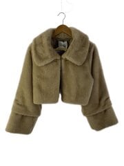 画像：ビットショートミンクライクファーコート/FREE/ポリエステル/BEG/022450000101-01