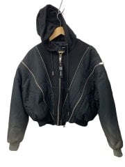 画像：ジップパーカー/XXS/ポリエステル/BLK