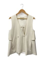 画像：ベスト/36/ポリエステル/WHT/無地/1522-144-1447