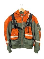 画像：フライトジャケット/M/ナイロン/KHK/6122002/L-2カスタムベストジャケット/