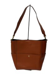 画像：ショルダーバッグ/レザー/BRW/無地