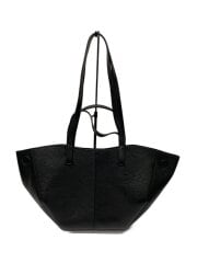 画像：ショルダーバッグ/レザー/BLK/無地/2way