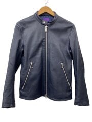 画像：レザージャケット・ブルゾン/S/羊革/NVY/11-18-1284-925