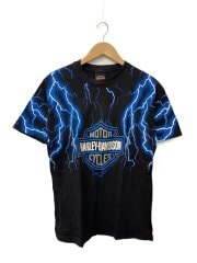 画像：Tシャツ/M/コットン/BLK/総柄