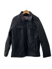 画像：レザージャケット・ブルゾン/S/フェイクレザー/BLK/無地/A5433-0000/裏ボア