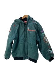 画像：24SS/AOI HOODED WORK JACKETジャケット/L/コットン/GRN/総柄