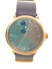 画像：クォーツ腕時計/アナログ/フェイクレザー/BLK/BLK/SM-22104-2