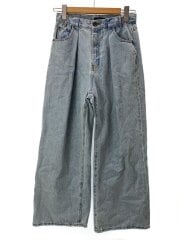 画像：ワイドパンツ/M/コットン/IDG/無地/JS050892AA