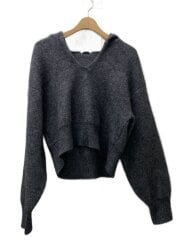 画像：24AW/ショートニットフーディー/one/アクリル/GRY/FWNT245207