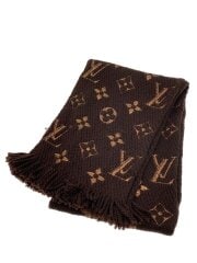 画像：エシャルプ・ロゴマニアシャイン_モノグラム/ウール/BRW/総柄/レディース