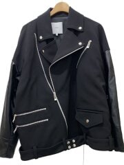 画像：コンビビッグライダースジャケット/ジャケット/38/ポリエステル/BLK/522360109001-01