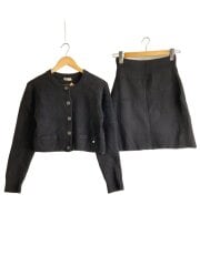 画像：24AW/ラクーンニットセットアップ/3ピース/セットアップ/one/ナイロン/BLK/FWNO244169//