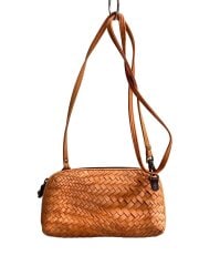 画像：馬革ランダムメッシュお財布ポシェット/レザー/オレンジ/DA1078-HMS