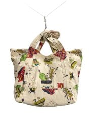 画像：2Wayトートバッグ/コットン/クリーム/総柄/2QB-5630