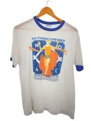 画像：80s/use製/リンガーTシャツ/半袖/ホワイト/XL