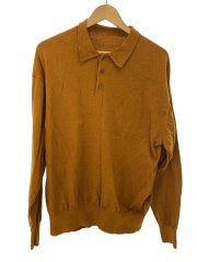 画像：Knit Polo L/2301-011/カシミヤ混/キャメル/2