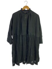 画像：長袖ワンピース/FREE/コットン/BLK/01213-1051