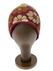 画像：ニットキャップ/--/コットン/BRD/総柄/レディース