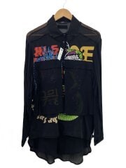 画像：長袖シャツ/--/ポリエステル/BLK