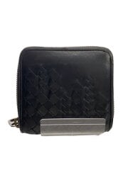 画像：2つ折り財布/レザー/BLK/無地/メンズ