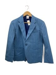 画像：テーラードジャケット/S/ポリエステル/BLU/ストライプ/105221021011