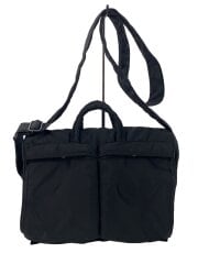 画像：TANKER/2WAY SHOULDER BAG/ショルダーバッグ/ナイロン/BLK/無地
