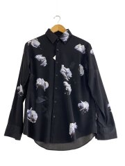 画像：長袖シャツ/42/ポリエステル/ブラック/総柄/2218-105/ラッドミュージシャン