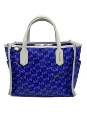 画像：ハンドバッグ/レザー/BLU/総柄